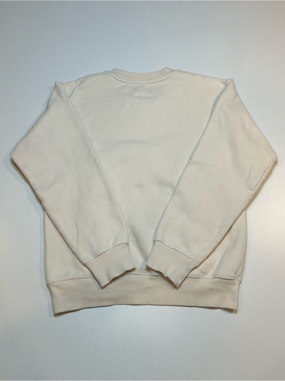 TNA Aritzia Fleece Crewneck Sweatshirt Cream Ivory Pullover - Picture 2 of 6